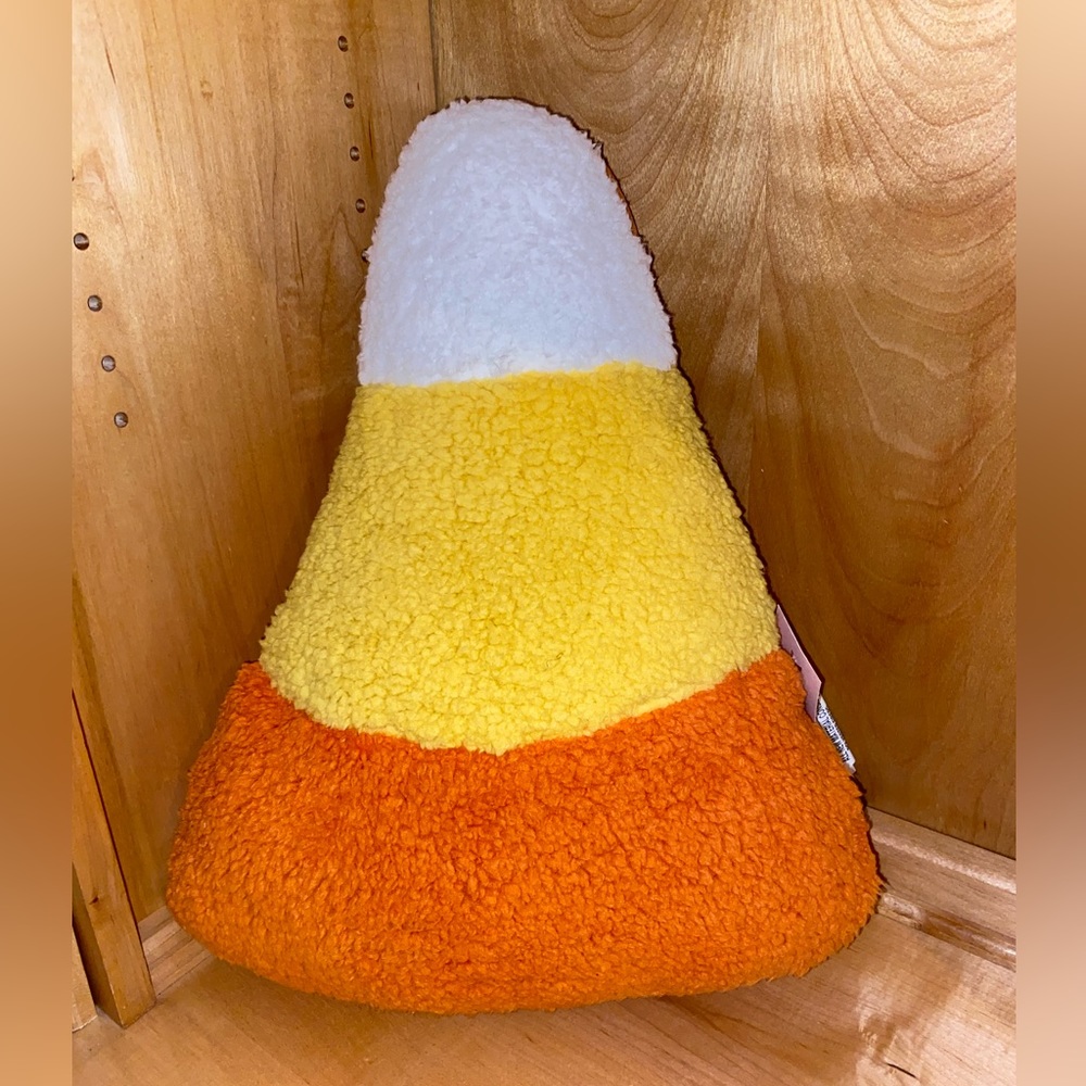 Viral Halloween Sherpa Candy Corn Pillow